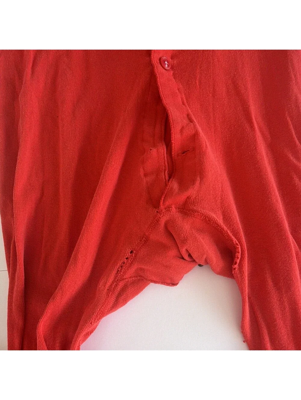 Red Footless Sleeper Used with holes